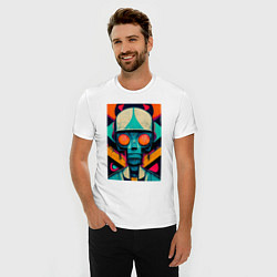 Футболка slim-fit Bad Evil Robot, цвет: белый — фото 2