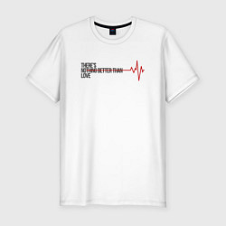 Футболка slim-fit Любви Нет, цвет: белый