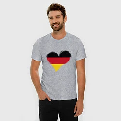 Футболка slim-fit Сердце - Германия, цвет: меланж — фото 2