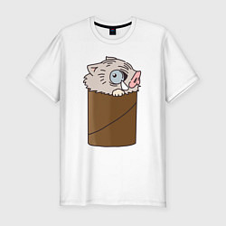 Футболка slim-fit Иноске застрял, цвет: белый
