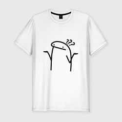 Футболка slim-fit Непонимающий Флорк, цвет: белый