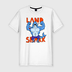 Футболка slim-fit Земная акула, цвет: белый