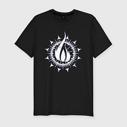 Футболка slim-fit In flames - logo neon, цвет: черный