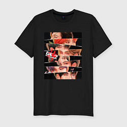 Футболка slim-fit Stray Kids eyes, цвет: черный