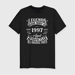 Футболка slim-fit Рожденный легендой в 1997, цвет: черный