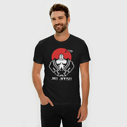 Футболка slim-fit Jiu-Jitsu red sun, цвет: черный — фото 2