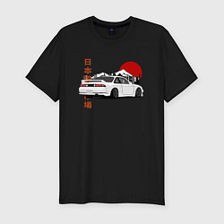 Футболка slim-fit Nissan Silvia S14 Sr20 Japan Car, цвет: черный