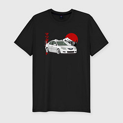 Футболка slim-fit Mazda 3 bk JDM Retro, цвет: черный