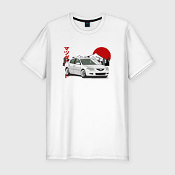 Футболка slim-fit Mazda 3 bk JDM Retro, цвет: белый