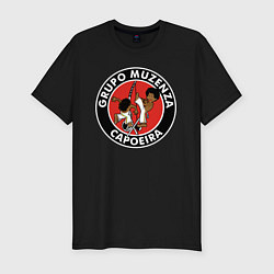 Футболка slim-fit Grupo muzenza Capoeira battle, цвет: черный