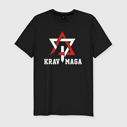 Футболка slim-fit Krav-maga national wrestling emblem, цвет: черный