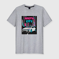 Футболка slim-fit Volksvagen Scirocco Night City, цвет: меланж