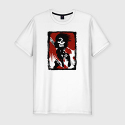 Футболка slim-fit Punk is not a crime, цвет: белый