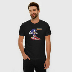 Футболка slim-fit Sonic - hedgehog - skateboarding, цвет: черный — фото 2