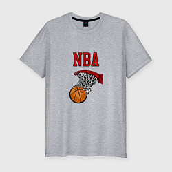 Футболка slim-fit Basketball - NBA logo, цвет: меланж