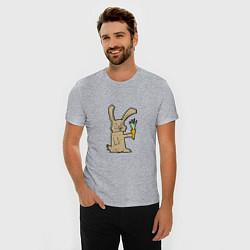 Футболка slim-fit Rabbit & Carrot, цвет: меланж — фото 2