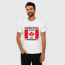 Футболка slim-fit Федерация хоккея Канады, цвет: белый — фото 2