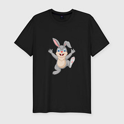 Футболка slim-fit Running Rabbit, цвет: черный
