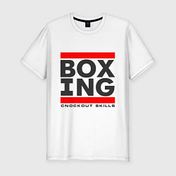 Футболка slim-fit Boxing knockout skills, цвет: белый