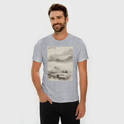 Футболка slim-fit Туманная река в Китае от фотографа Лонг Чинсана, цвет: меланж — фото 2