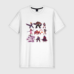 Футболка slim-fit Final Fantasy 7 Pixelart, цвет: белый