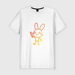 Футболка slim-fit Солнечный кролик, цвет: белый