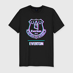 Футболка slim-fit Everton FC в стиле glitch, цвет: черный