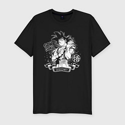 Футболка slim-fit Son Goku - character - Dragon Ball, цвет: черный