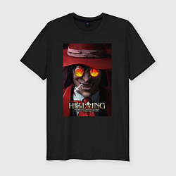 Футболка slim-fit Hellsing - Alucard face, цвет: черный