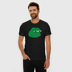 Футболка slim-fit Лягушонок Пепе-Frog Pepe, цвет: черный — фото 2