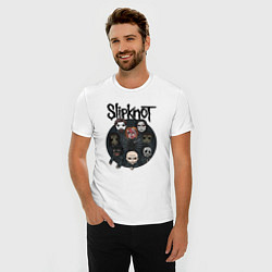 Футболка slim-fit Slipknot art fan, цвет: белый — фото 2