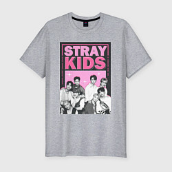 Футболка slim-fit Stray Kids boy band, цвет: меланж