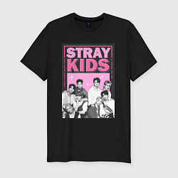 Футболка slim-fit Stray Kids boy band, цвет: черный