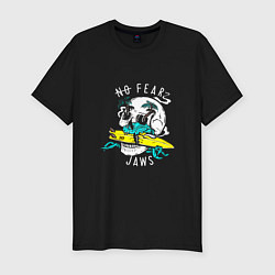 Футболка slim-fit No fear jaws, цвет: черный