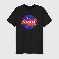 Футболка slim-fit NASHA - наша Земля, цвет: черный