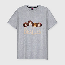 Футболка slim-fit The Beagles, цвет: меланж