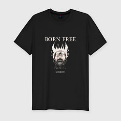 Футболка slim-fit Born free sorrow, цвет: черный