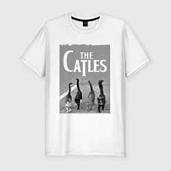 Футболка slim-fit The Catles - joke, цвет: белый