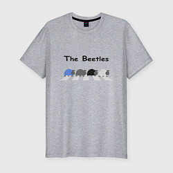 Футболка slim-fit The Beetles, цвет: меланж