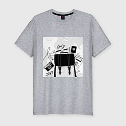 Футболка slim-fit Набор путешественника, цвет: меланж