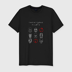 Футболка slim-fit Twenty one pilots mask, цвет: черный