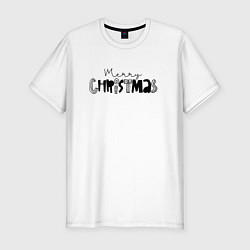 Футболка slim-fit 2023 Merry Christmas, цвет: белый