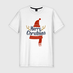 Футболка slim-fit 2023 Merry Christmas, цвет: белый