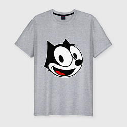 Футболка slim-fit Cat Felix head, цвет: меланж