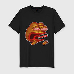 Футболка slim-fit Evil Pepe sticker, цвет: черный