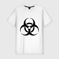 Футболка slim-fit Biological hazard, цвет: белый