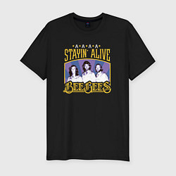 Футболка slim-fit Bee Gees группа, цвет: черный