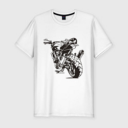 Футболка slim-fit Motorcycle, цвет: белый