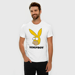 Футболка slim-fit Simpboy - rabbit Homer, цвет: белый — фото 2
