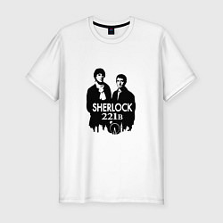 Футболка slim-fit Sherlock 221B, цвет: белый